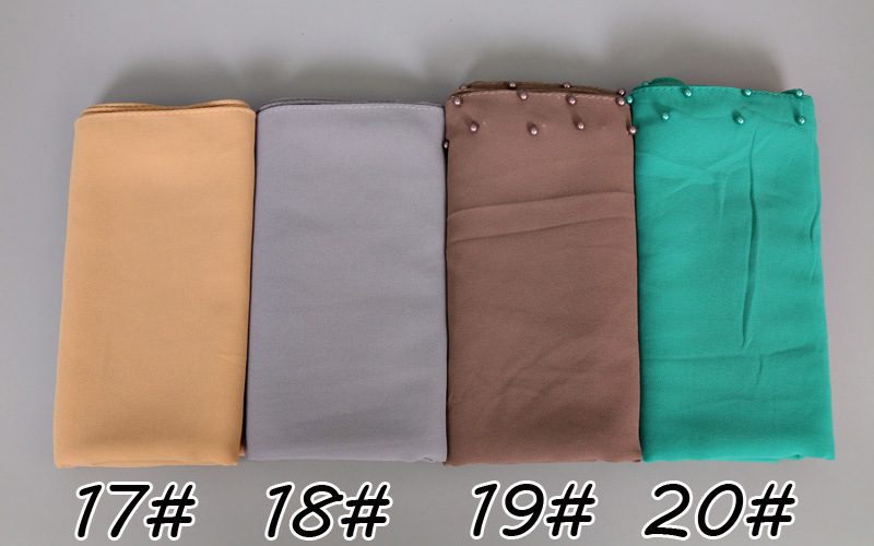 17-20#-珍珠雪纺头巾 民族风包头巾