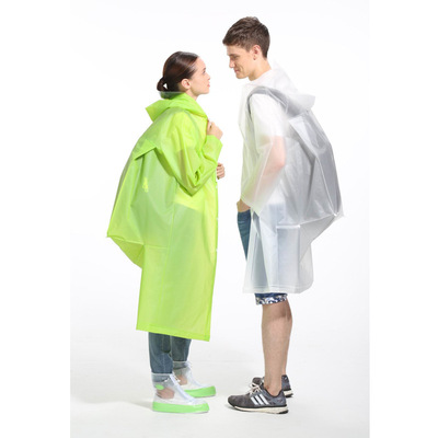 EVA Health and Environmental Protection Single Travel? Transparent raincoat adult on foot waterproof Men and women outdoors have more cash than can be accounted for Poncho
