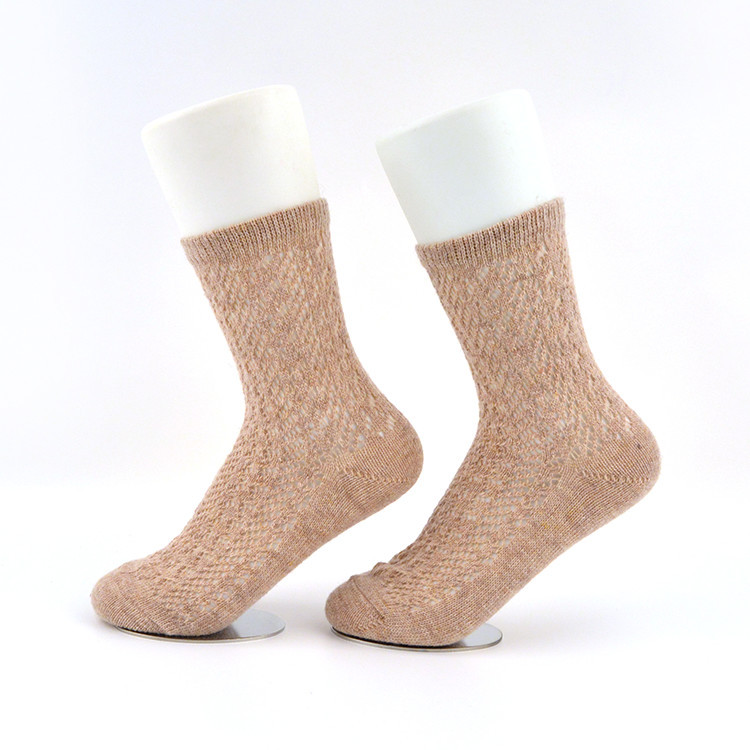 【TU***NA】日本原單時尚新款女士移圈襪 女式雙針鏤空棉襪 批發