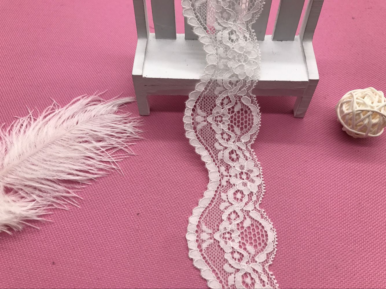 弹力花边氨纶花边厂家直销长期现货供应3006# 宽度4.5CM