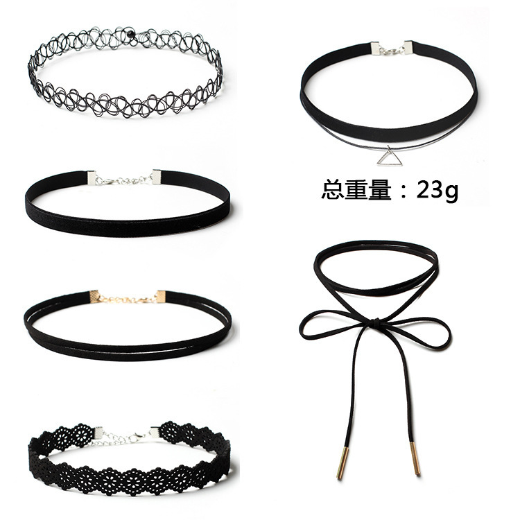 Simple pearlJewelry Sets (black)NHIM0808-black