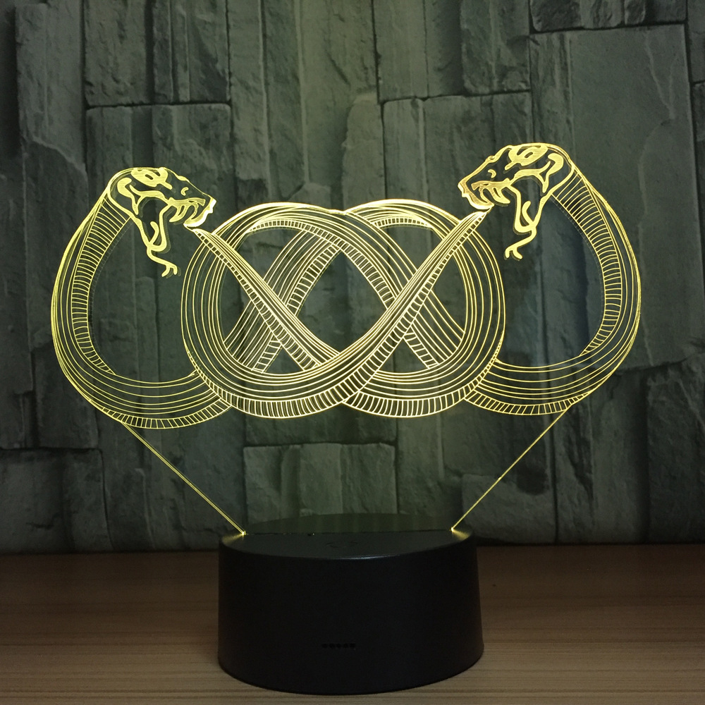 遥控3D灯七彩触控LED视觉灯