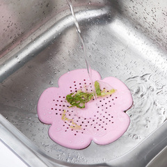 2153 Creative Kitchen Sink Drain Anti-Blockage Floor Drain Filter Net with Patterned Silicone Floor Drain