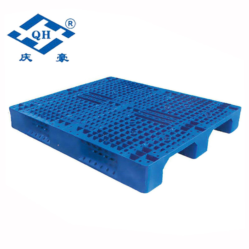 大量销售防滑塑料托盘 QH-12510H2内置钢管网格川字型塑料托盘