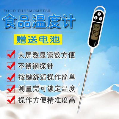 电子数显TP300便携式食品温度计 BBQ土壤温度计 水温探针温度计|ru