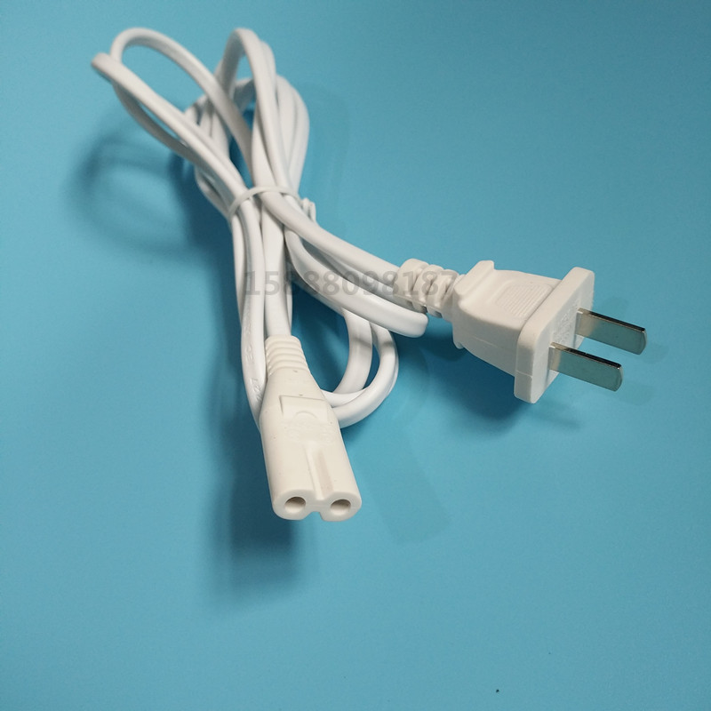 供应2*0.75平方双芯护套线8字尾电源线国标二插电源线