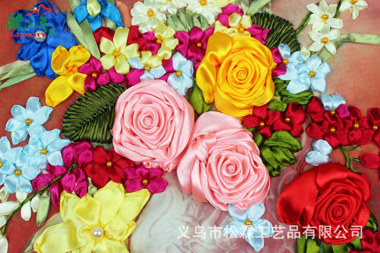 Oujin nianhua Bordado Cinta Directa Fábrica de impresión en color colgante pintura Shengyan Sala estar decoración entrada