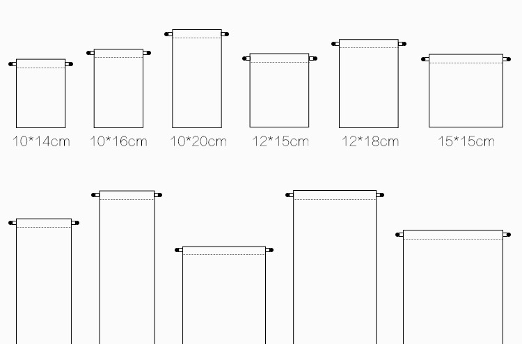 多尺寸单面绒布束口袋 饰品袋 首饰袋 礼品袋 绒布