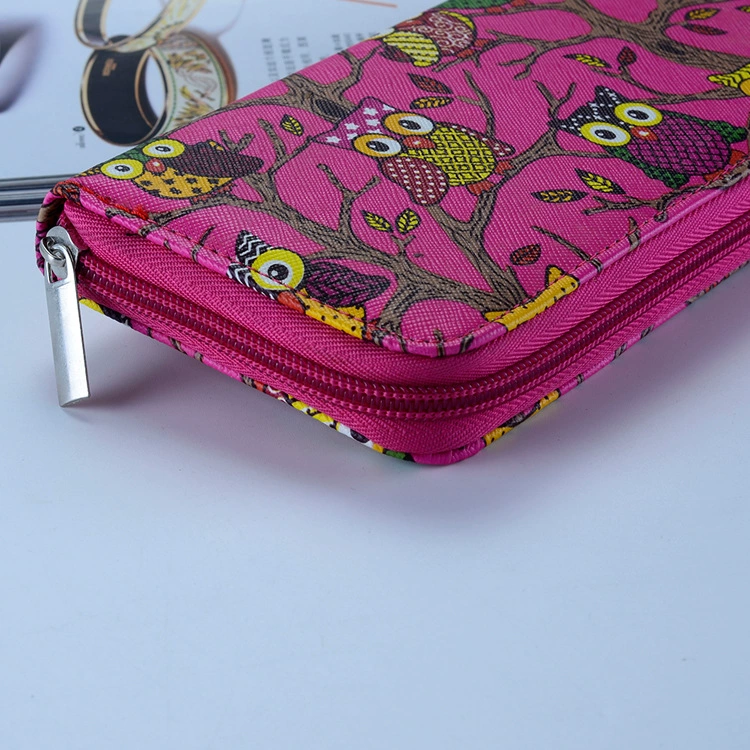 Cartoon long small bag, fashionable wallet, red chain with zipper