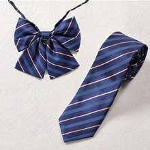 新款日本JK制服条纹领结领带 提花刺绣领结 甜美可爱百搭