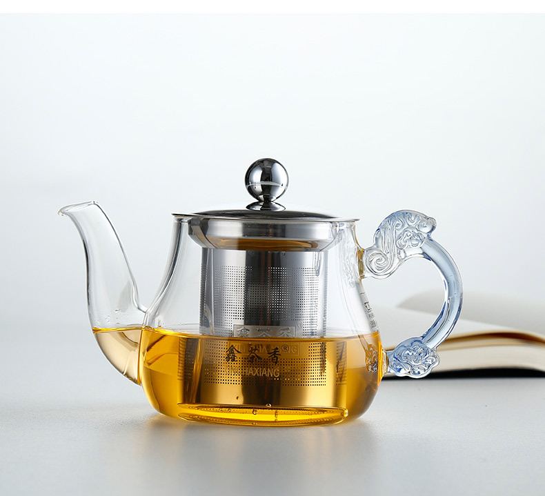 陶煲王 高硼硅玻璃小茶壶 引嘴过滤泡茶壶 透明茶具现货一件代发详情13
