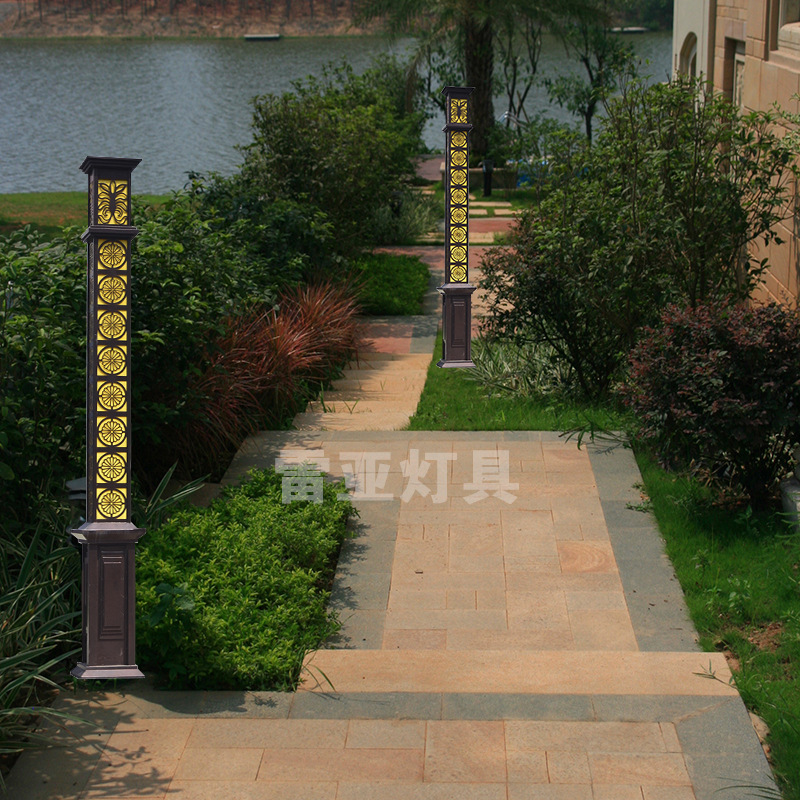 户外激光雕花景观灯led太阳能庭院灯防水草坪灯道路高杆灯|ms