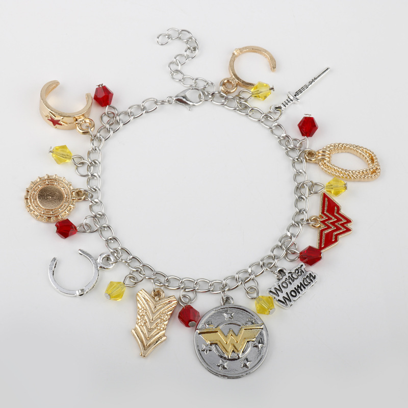 Movie peripheral Wonder Woman combination women's bracelet DIY revenge League hero Batman bracelet