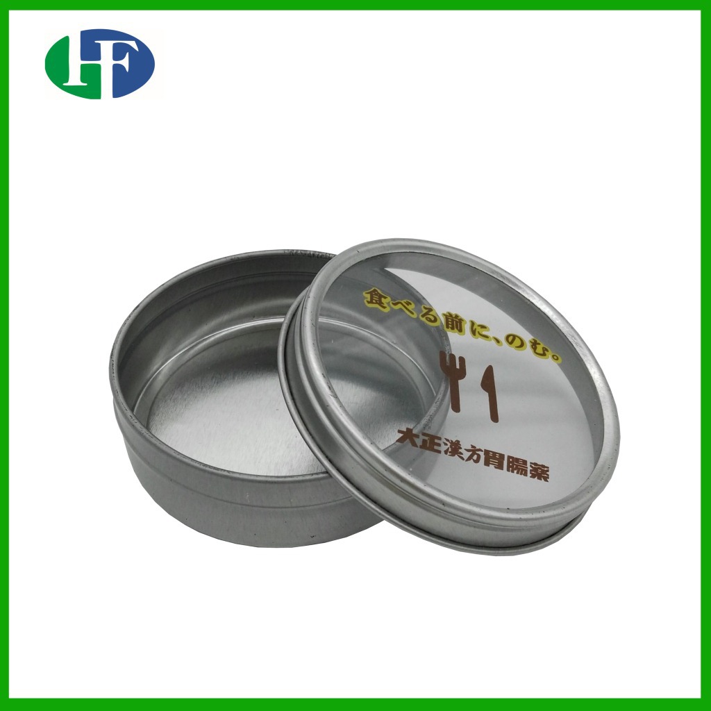 生产圆型开窗铁盒磁胶日本厨房刀叉铁罐 礼品铁盒 首饰盒 TIN BOX