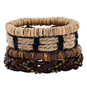 2019 New Vintage Woven Leather Bracelet Simple Bracelet Bracelet Adjustable