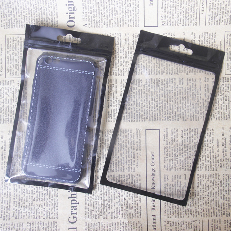 现货透明手机壳包装袋 黑边全透明自封袋 数码家电包装塑料封口袋