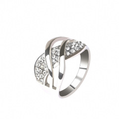 European-style street fashion, adorned with Swarovski element crystal gold-plated artistic wave-hollowed Amazon.