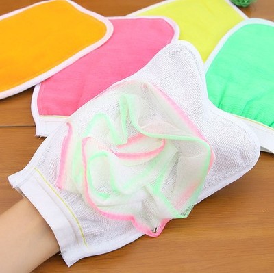 Good helper Cuozao gloves Bath Bubble Bathsite Cuozao sided towel