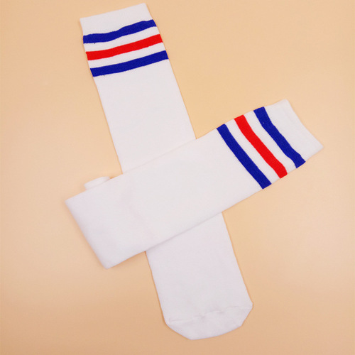 Campus style girls three-stripe mid-calf socks primary school uniform mid-calf socks performance chorus striped children's socks