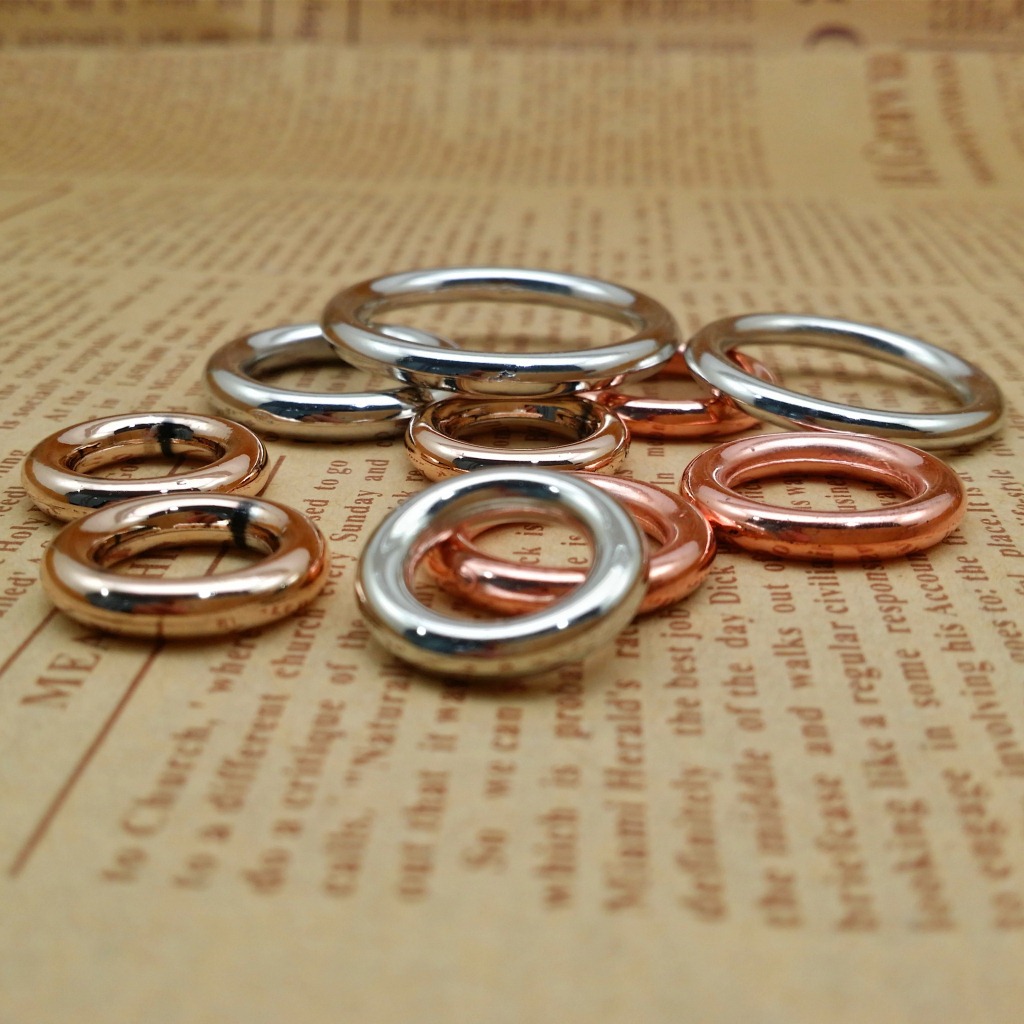 厂家直销DIY饰品箱包鞋帽配件塑料UV镀水镀圆环|ms