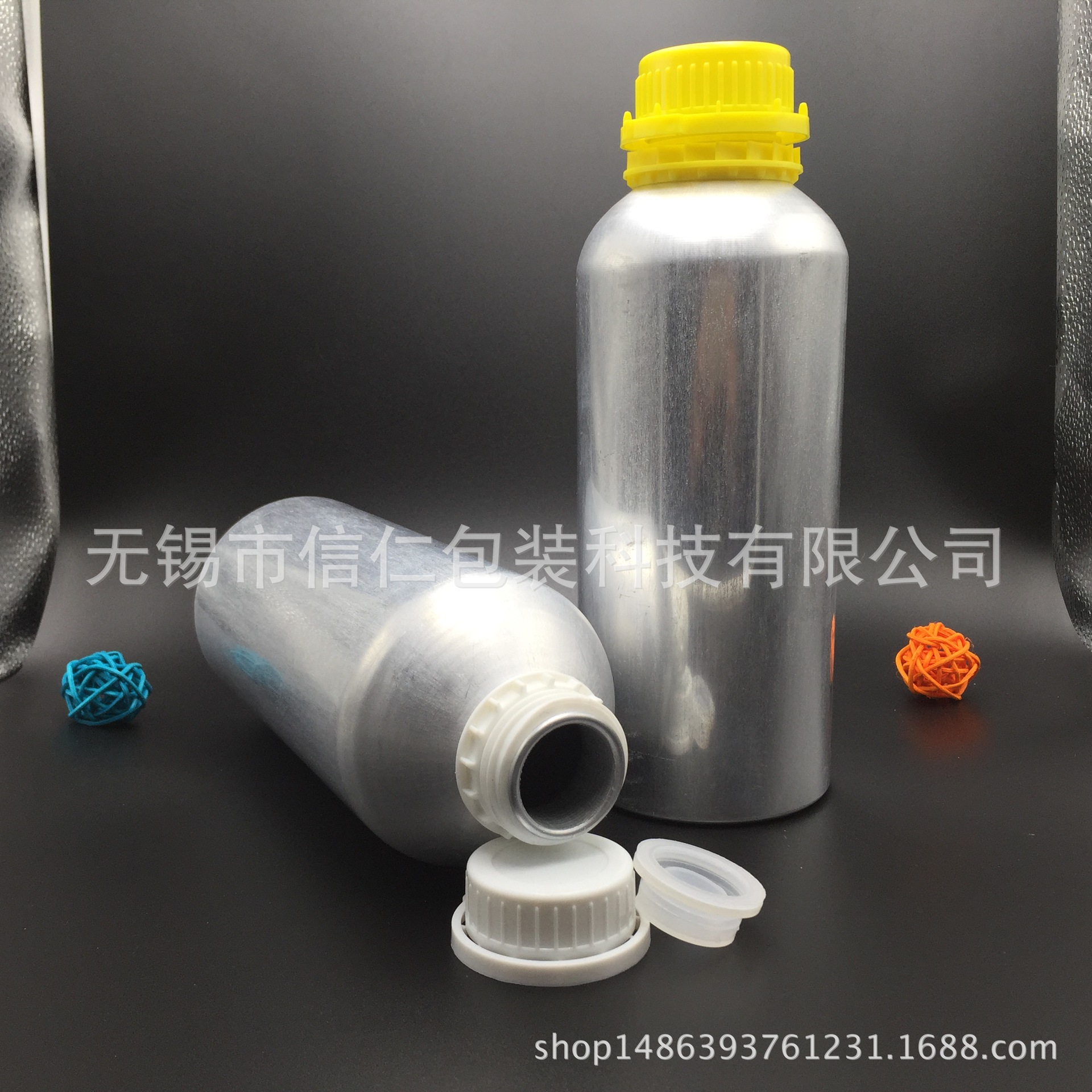 1000毫升ml化工原料塑防铝瓶铝罐密封性好抛光丝印