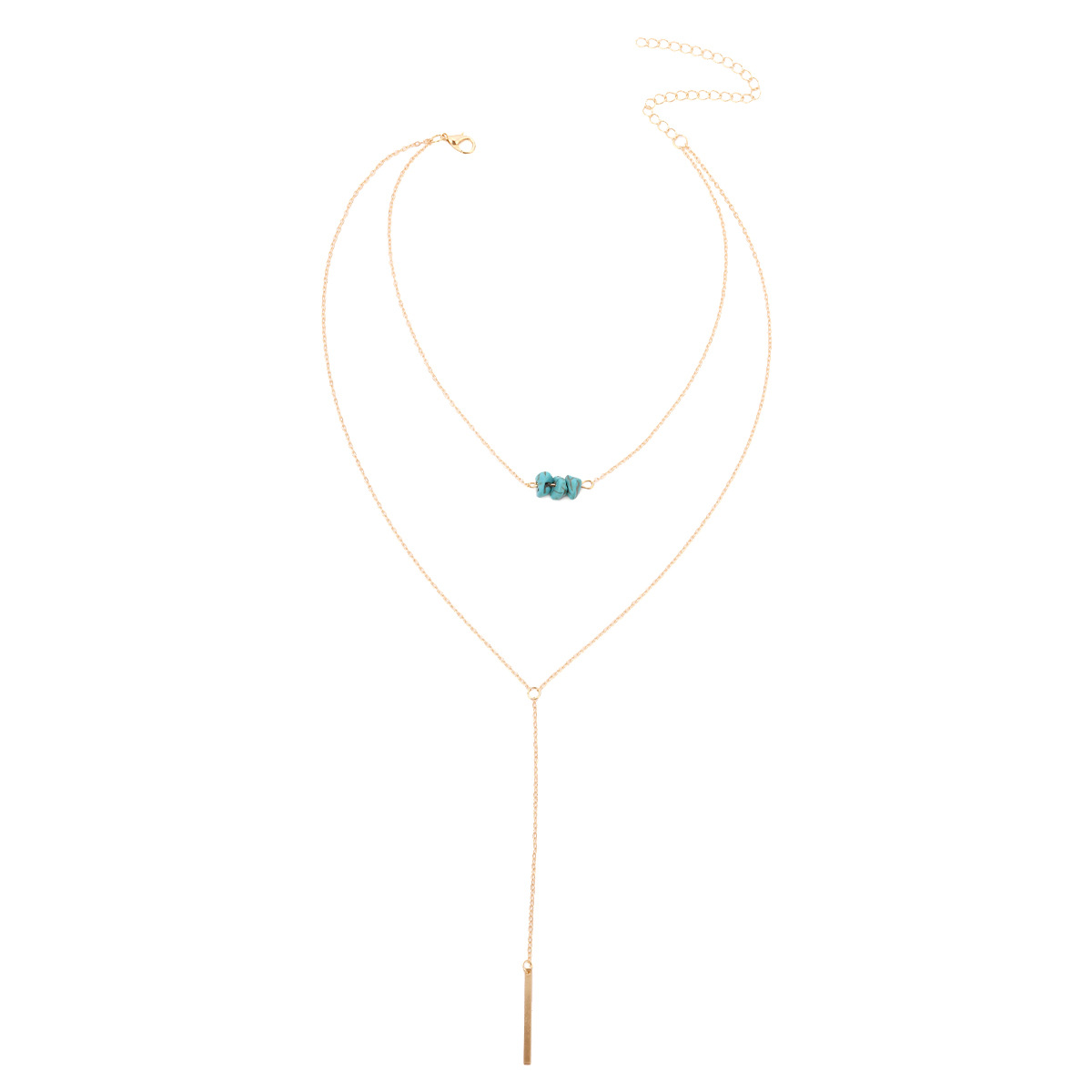 Fashion Alloy plating necklace Geometric (Gold 1639)NHXR1651-Gold 1639