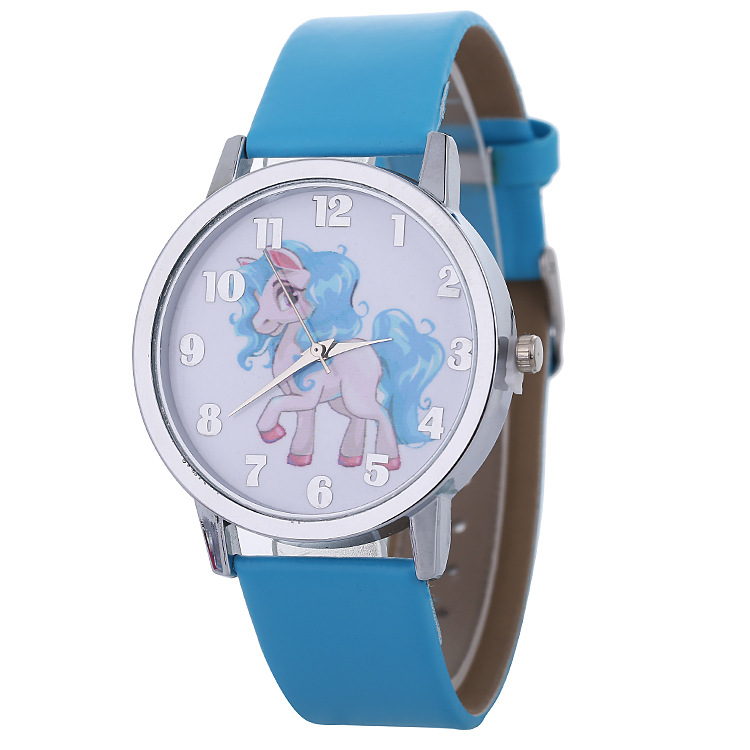 New Creative White Horse Pattern Belt Watch Simple Student Bracelet Watch Ladies Watch Fashion Watch