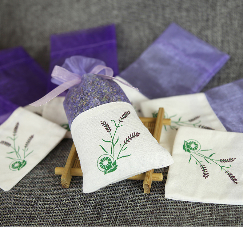 50pcs Lavender sachet saco vazio saco malha