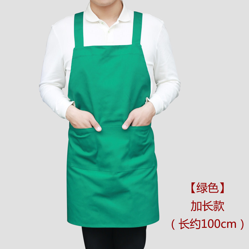 Algodón puro coreano moda publicidad delantal cocina a prueba de aceite café ropa de trabajo impermeable logotipo personalizado hombres y mujeres