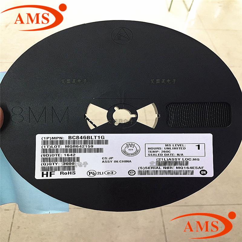 BC846BLT1G BC846B 丝印：1B  SOT-23封装 贴片三极管 ON 全新现