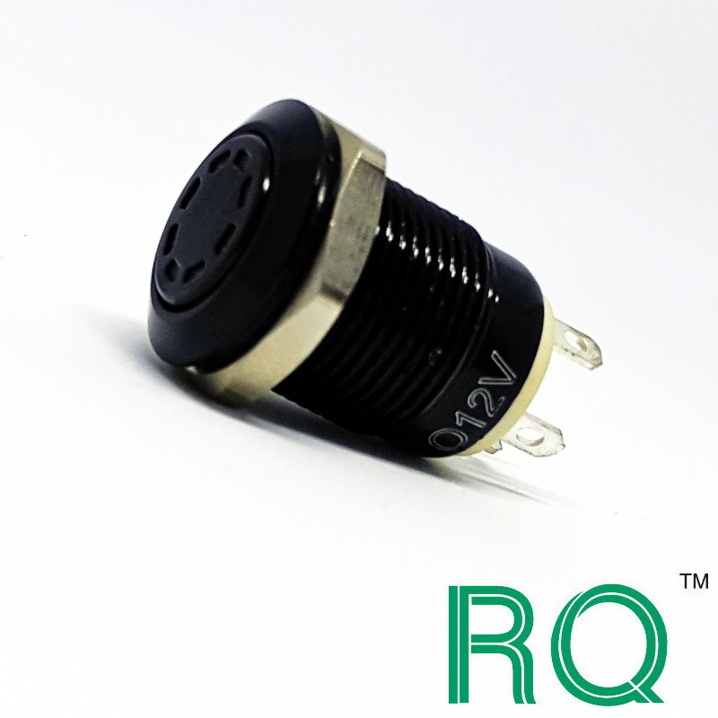 塑料材质开孔12mm带LED灯符号定制复位生产厂家按钮开关