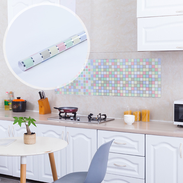 自粘耐高溫防油汙貼紙家用竈台瓷磚牆貼廚房牆紙防油紙油煙貼