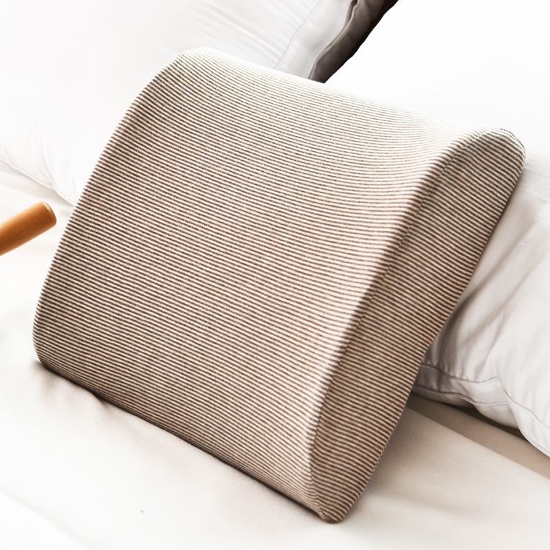 日式办公室记忆棉腰枕电脑椅护腰腰靠孕妇座汽车腰垫天竺棉可拆洗