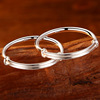 Children's glossy solid silver bracelet for early age, wholesale