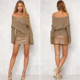 欧美外贸女装EBAY速卖通亚马逊交叉外套打底针织衫毛衣705072