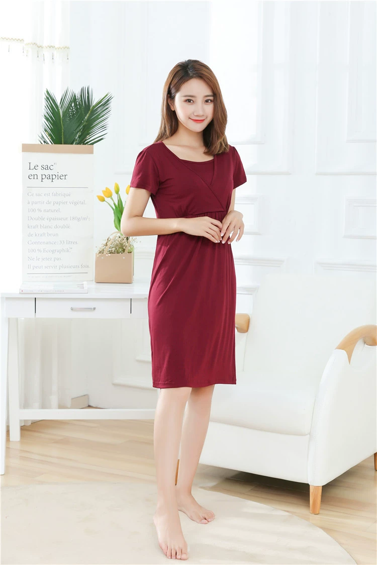 Сорочка для кормления грудью летняя юбка для кормления грудью платье для беременных с короткими рукавами платье для кормления