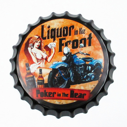 American retro creative beer bottle cap wrought iron wall hanging home bar shop wall soft decoration pendant