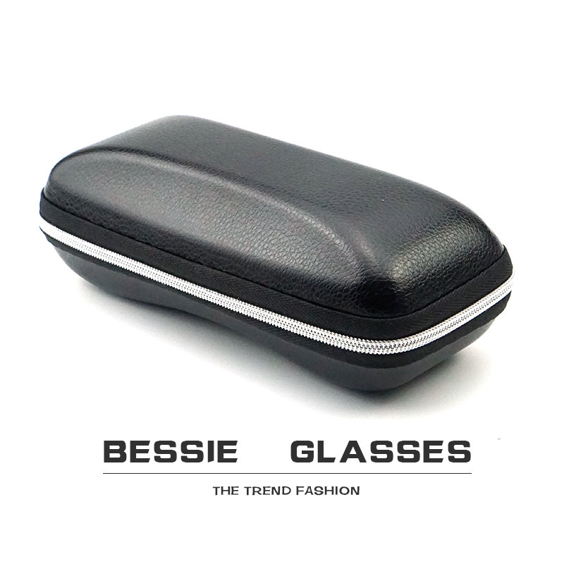 Wholesale explosions glasses box EVA leather zipper box Black hook sunglasses box anti-pressure sunglasses box
