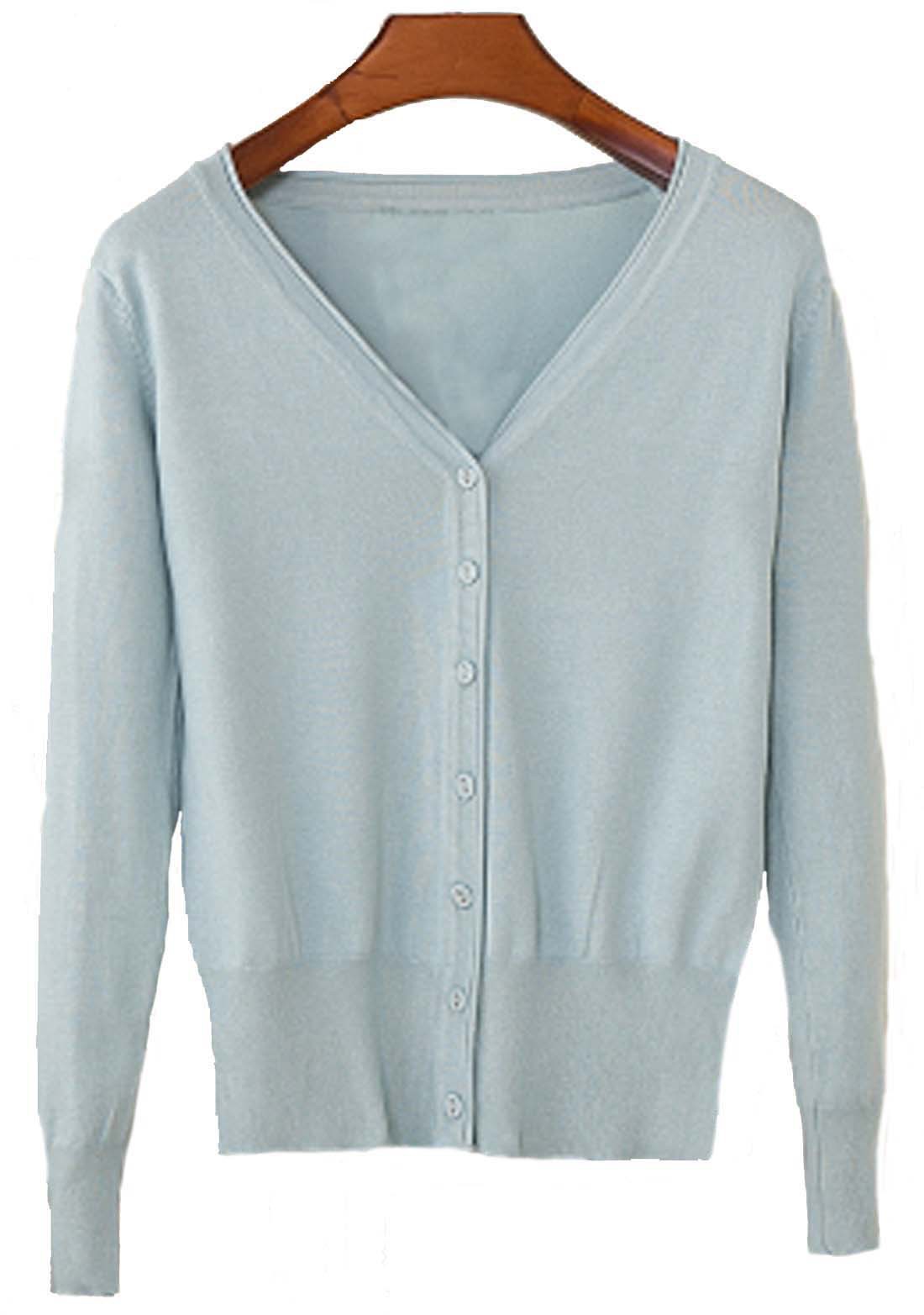 春夏秋 薄手 Vネック 日焼け止 冷房対策 毛玉 (47)