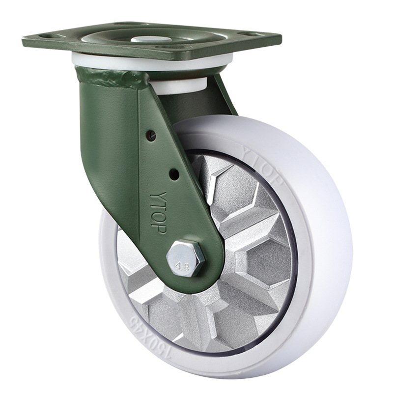 供应YTOP卓烨脚轮防缠绕轱辘定向轮重型聚丙烯PP万向轮刹车