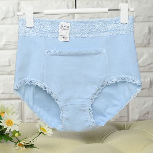 Women's High Waist Cotton Crotch Cloth Menstrual Panties Comfortable Lace Pocket Warm Baby Menstrual Panties