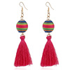 Long multicoloured earrings, European style, boho style