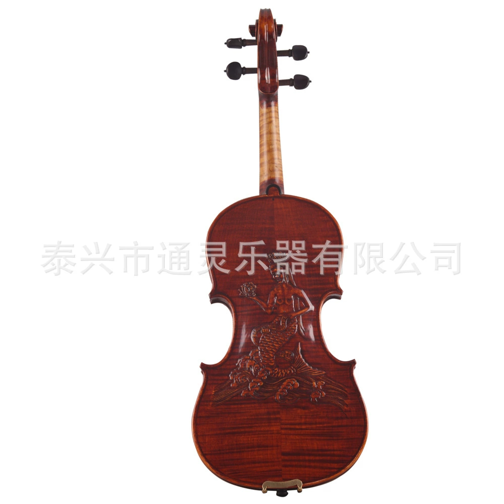 Pingling violin high -end carved character dual -embedded line handmade pattern violin violin