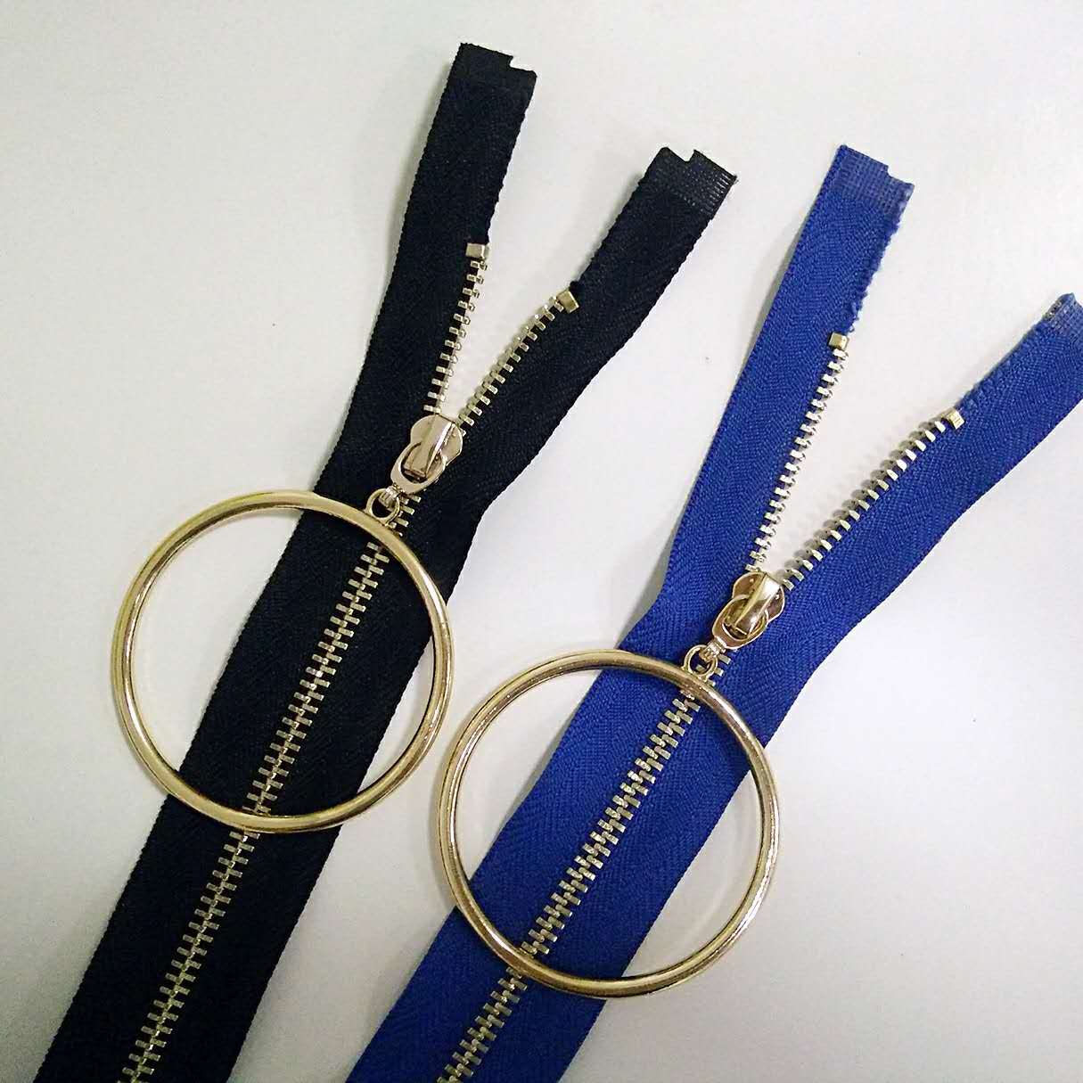 拉链厂家直供设计师款 女装金属浅金色前中开尾拉链