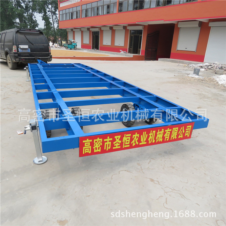 拖挂式房车移动拖车底盘 移动木屋别墅拖车底盘 钢铁车身底盘