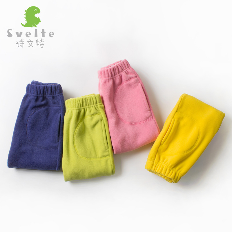 童褲防蚊褲兒童褲子女童男童秋褲卡通搖粒絨長褲支持代發tp2701