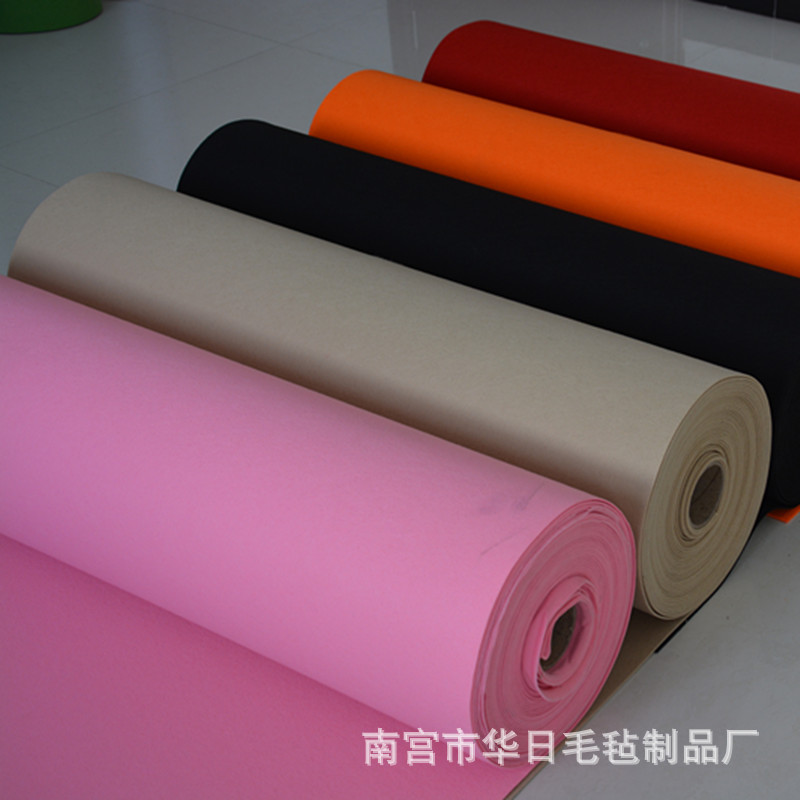 直供针刺毛毡涤纶无纺布背景布多色可选规格价格优惠地毯