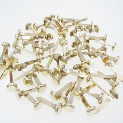 豫童8*25mm仿金电镀金色圆形两脚钉双脚钉儿童手工材料厂家分销|ms