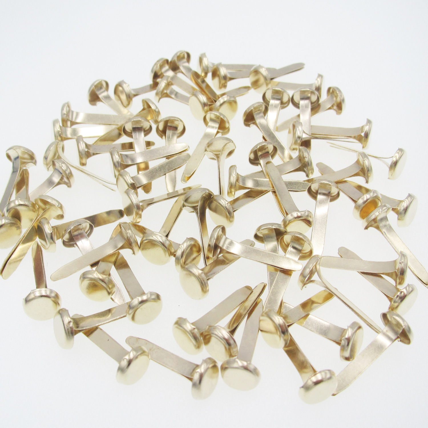 豫童8*25mm仿金电镀金色圆形两脚钉双脚钉儿童手工材料厂家分销|ms