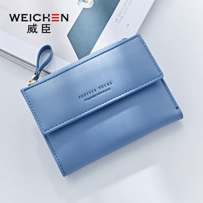 Wesson ladies wallet ngắn hai lần ví nữ 2018 mới của Nhật Bản và Hàn Quốc phiên bản của các ví nhỏ đa-thẻ factory outlet